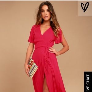 Lulu’s Red Wrap-Dress